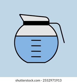 Coffee maker vector icon. Kitchen appliance. Graph symbol for cooking web site design, logo, app, UI