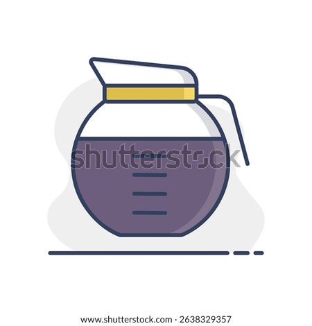 Coffee maker vector icon. Kitchen appliance. Graph symbol for cooking web site design, logo, app, UI
