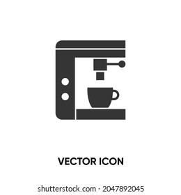 Coffee maker vector icon. Modern, simple flat vector illustration for website or mobile app.Coffee machine  symbol, logo illustration. Pixel perfect vector graphics