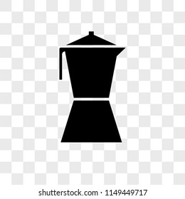 Coffee maker vector icon on transparent background, Coffee maker icon