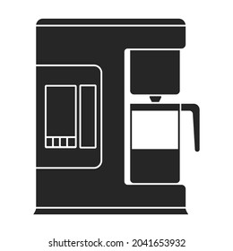 Coffee maker vector icon.Black vector icon isolated on white background coffee maker .