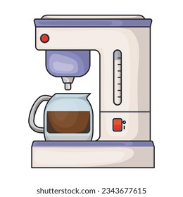 Coffee maker vector icon.Color vector icon isolated on white background coffee maker.