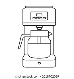 Coffee maker vector icon.Outline vector icon isolated on white background coffee maker .