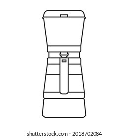 Coffee maker vector icon.Outline vector icon isolated on white background coffee maker .