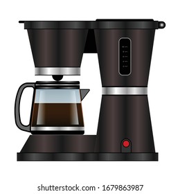 Coffee maker vector icon.Realistic vector icon isolated on white background coffee maker .