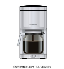 Coffee maker vector icon.Realistic vector icon isolated on white background coffee maker .
