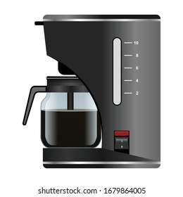 Coffee maker vector icon.Realistic vector icon isolated on white background coffee maker .