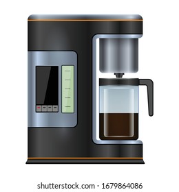 Coffee maker vector icon.Realistic vector icon isolated on white background coffee maker .