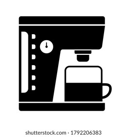 Coffee Maker Vector Line Icon - Simple Thin Line Icon