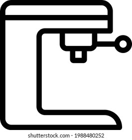 coffee maker vector thin line icon