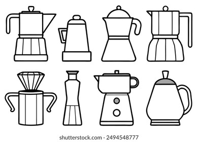 Coffee Makers Art Innovative Line Art Illustration Techniques Inspiration