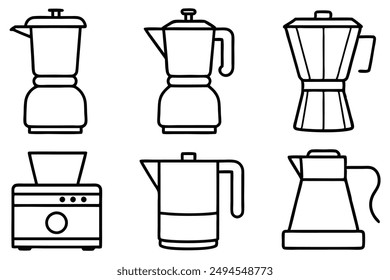 Coffee Makers Art Original Line Art Illustration Styles Techniques