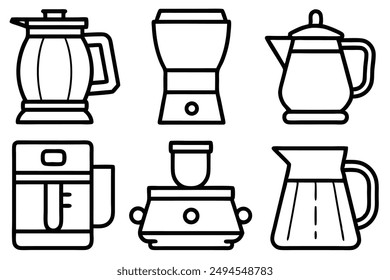 Coffee Makers Art Stunning Line Art Illustration Concepts Inspiration