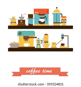 Coffee Makers card . Vector illustration