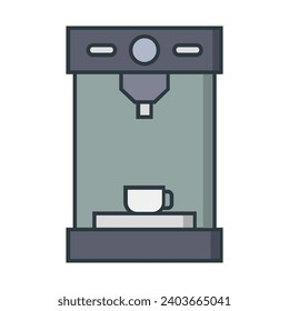 Coffee makers illustrated on white background