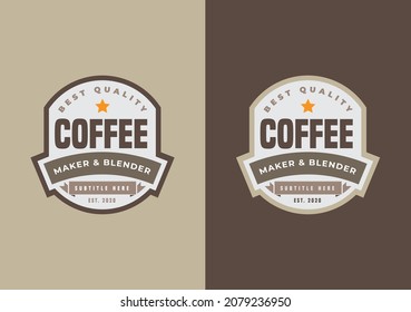 Coffee makers Label brand Logo