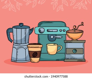 coffee makers and related icons