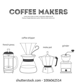 Coffee makers vector