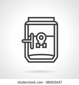 Coffee making equipment. Coffee brewer. Coffee maker for office or home. Vector icon simple black line style. Single design element for website, business.