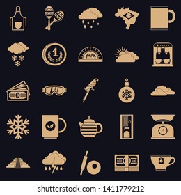 Coffee making icons set. Simple set of 25 coffee making vector icons for web for any design