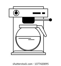 Coffee making machine with jug in black and white