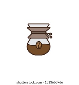 Coffee making simple vector icon