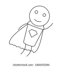coffee man super hero made with paper cup