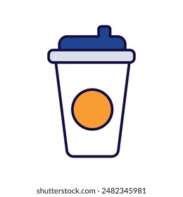 coffee market icon with white background vector stock illustration