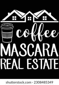 Coffee mascara real estate vector art design, EPS file. design file for T-shirt. SVG, EPS cuttable design file