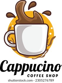 Coffee mascot logo with premium quality stock vector