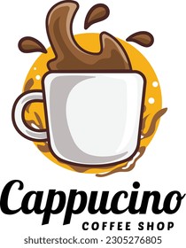 Coffee mascot logo with premium quality stock vector