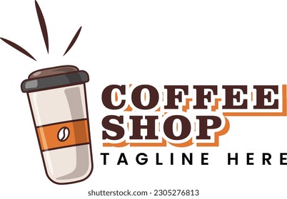 Coffee mascot logo with premium quality stock vector