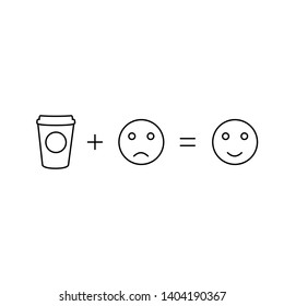 coffee math will give power white background vector