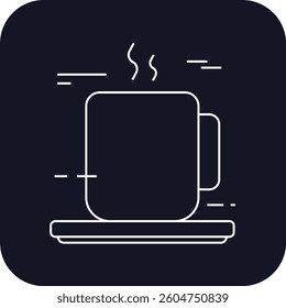 Coffee meeting icon with black filled line outline style. web, bag, white, shape, flat, outline, sugar. Vector Illustration