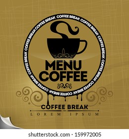 Coffee menu.