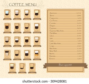 coffee menu