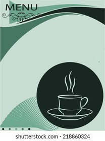 Plantilla de diseño de tarjeta de menú Café