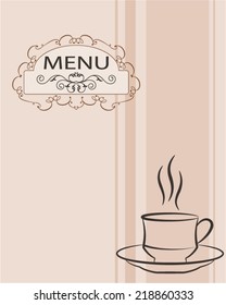 Plantilla de diseño de tarjeta de menú Café