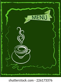 Plantilla de diseño de tarjeta de menú Café