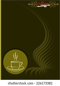 Plantilla de diseño de tarjeta de menú Café