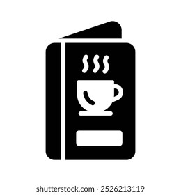 Coffee menu card icon design isolated on white background