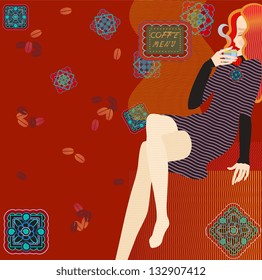 coffee menu, cover book background