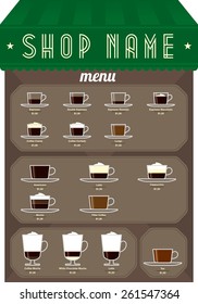Coffee menu design