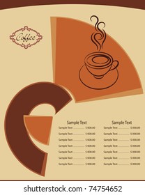 Coffee menu design