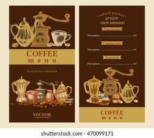 Coffee menu design template art