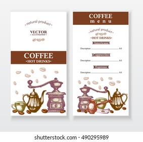 Coffee Menu Design Template Coffee Cover Stock Vector (Royalty Free ...