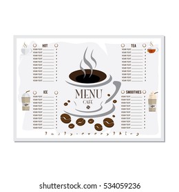 coffee menu  graphic  design objects template