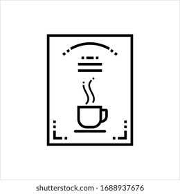 Coffee Menu Icon, Food Icon, Brewed Drink Made From Coffee Been Vector Art Illustration