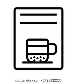 Icono de menú de café Diseño de logotipo Diseño de símbolo Simple  
