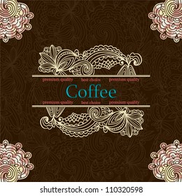 Coffee Menu. Lace design